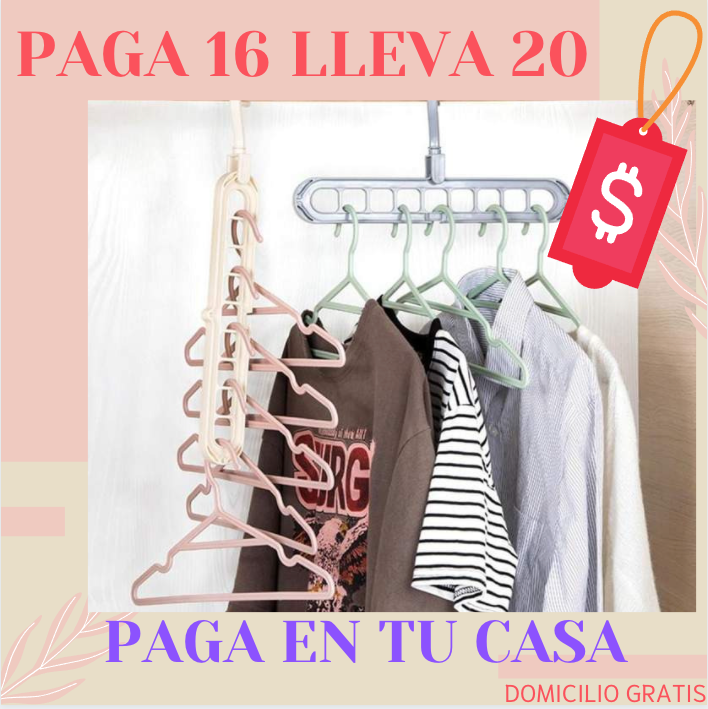 GANCHO ORGANIZADOR DE ROPA